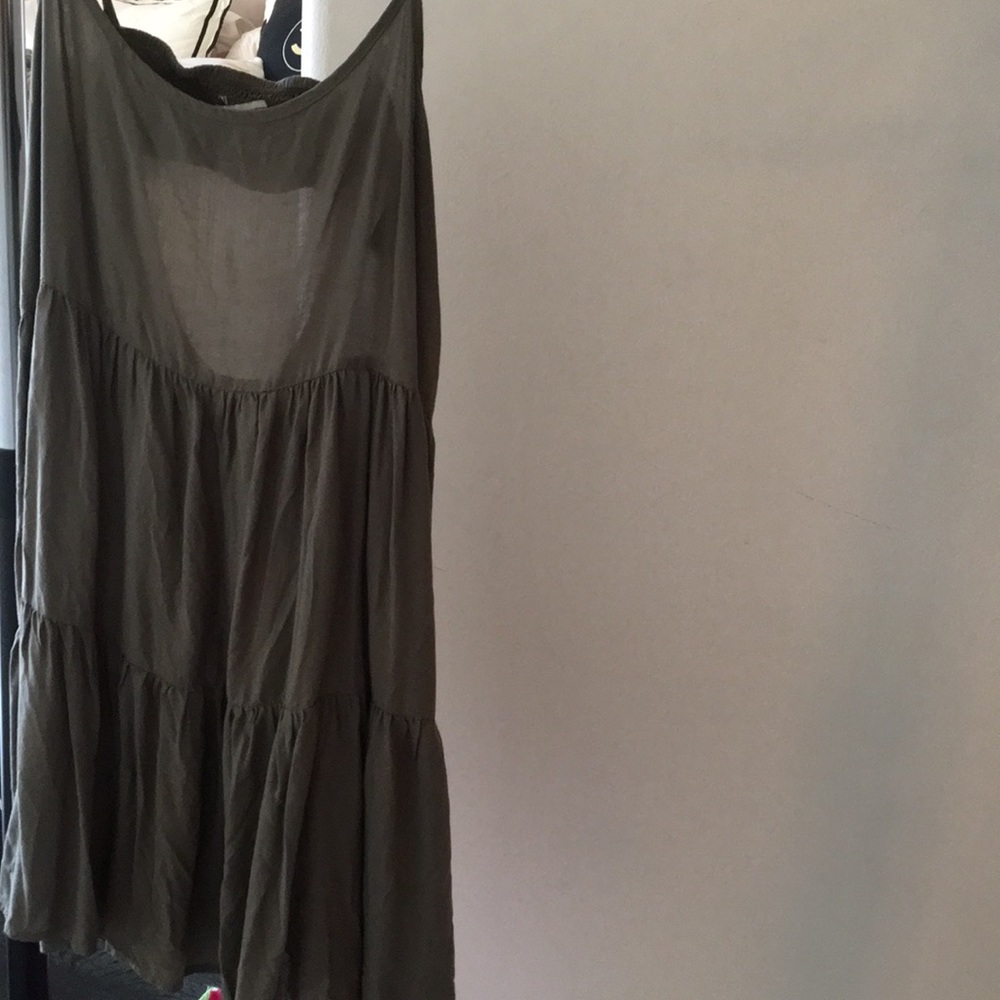 Navy green sun flowy dress
